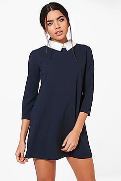 Boohoo Shauna Shirt Collar Dress