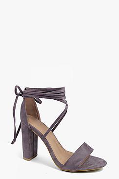 Boohoo Wrap Strap Two Part Block Heels