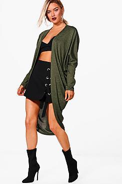 Boohoo Ola Drape Side Cardigan Midaxi
