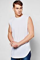 Boohoo Longline Curved Hem Sleeveless T-shirt