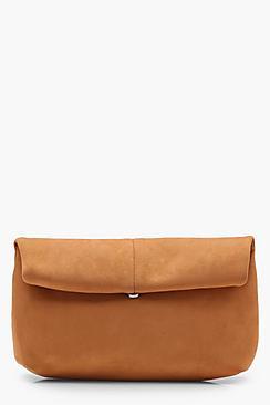 Boohoo Roll Down Suedette Clutch