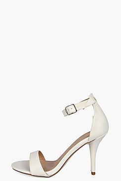 Boohoo Zoe Ankle Skinny Mid Heel Two Parts