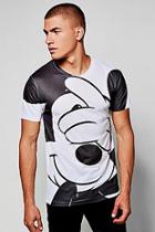 Boohoo Disney Peeping Mickey Sublimation Print T-shirt