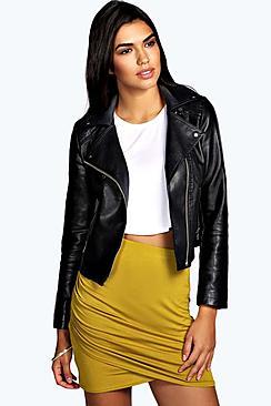 Boohoo Amy Rouched Wrap Mini Skirt
