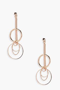 Boohoo Brontie Layered Hoop Earrings