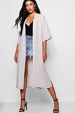 Boohoo Tia Midi Chiffon Kimono