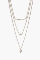 Boohoo Sophie Layered Bar Pendant Necklace