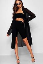 Boohoo Emma Contrast Panel Chiffon Kimono