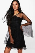 Boohoo Holly Lace Mix A-line Shift Dress
