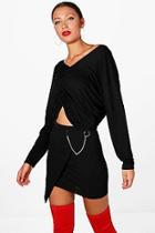 Boohoo Tall Sophie Rouched Front Top