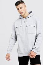 Boohoo Loose Fit Utility Over The Head Hoody