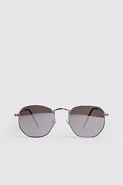 Boohoo Rounded Hexagon Frame Sunglasses