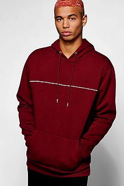 Boohoo Over The Head Hoodie With Piping