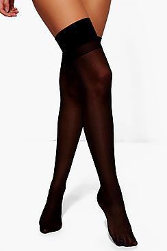 Boohoo Lara Plain Top Stockings