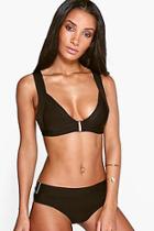Boohoo Miami Boutique Bandage Clasp Triangle Bikini