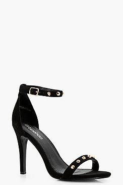 Boohoo Madison Stud Trim 2 Part Heels