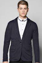 Boohoo Smart Skinny Fit Blazer Navy