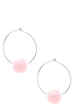 Boohoo Harriet Pom Hoop Earrings