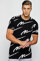 Boohoo All Over Man Printed Muscle Fit T-shirt