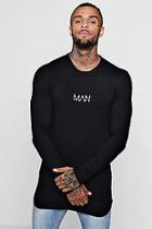 Boohoo Original Man Muscle Fit L/s Curved Hem T-shirt