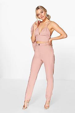 Boohoo Boutique Sofia Woven Cigarette Trouser