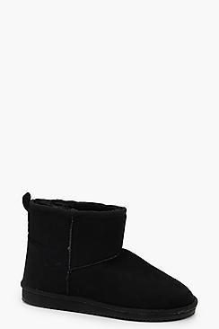 Boohoo Low Cosy Flat Boots