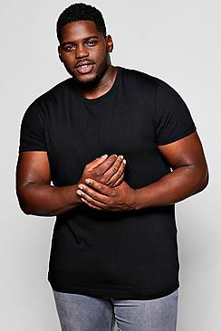 Boohoo Big And Tall Basic Crew Neck T Shirt