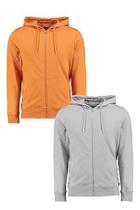 Boohoo 2 Pack Zip Through Hoodies