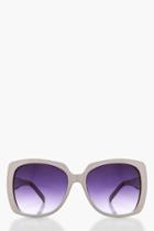 Boohoo Iris Oversized Sunglasses Taupe