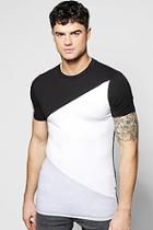 Boohoo Muscle Fit Spliced T Shirt