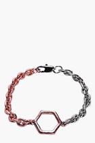 Boohoo Hexagon Charm Bracelet