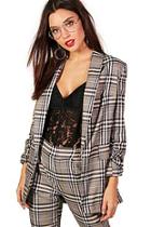 Boohoo Victoria Check Blazer