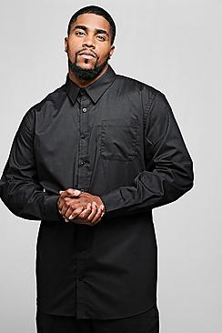 Boohoo Big And Tall Long Sleeve Regular Fit Shirt