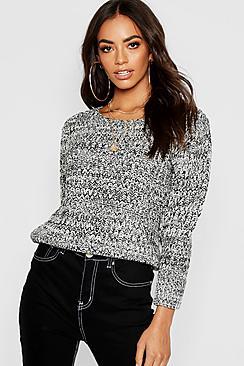 Boohoo Marl Knit Jumper