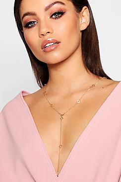 Boohoo Ellie Diamond Detail Plunge Necklace