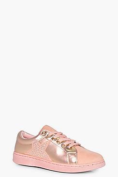 Boohoo Bella Star Detail Tonal Trainers