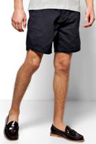 Boohoo Short Length Cotton Chino Shorts Navy