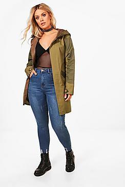 Boohoo Plus Abigail Belted Parka