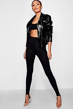 Boohoo Lottie Jersey Stirrup Tonal Leggings