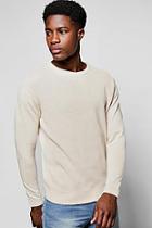 Boohoo Long Sleeve Fine Gauge Saddle Sleeve T Shirt
