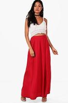 Boohoo Julia Crochet Top & Maxi Skirt Co-ord Set