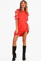 Boohoo Anna 'say No To Rules' Slogan T-shirt Dress