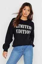Boohoo Limited Edition Slogan Sweater