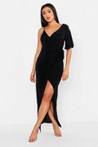 Boohoo One Shoulder Slinky Maxi Dress