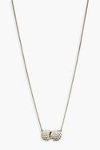 Boohoo Holly Double Hammered Coin Skinny Necklace