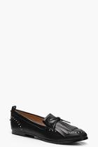 Boohoo Alice Stud And Tassel Loafers