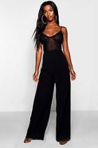 Boohoo Cupped Mesh Jumpsuit