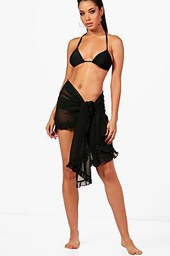 Boohoo Ashlee Frill Beach Sarong