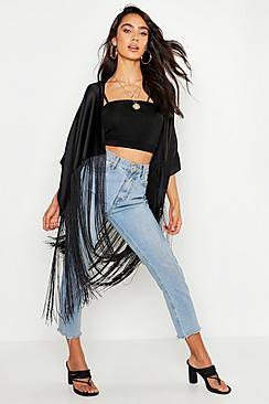 Boohoo Tassel Hem Kimono
