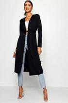 Boohoo Ruched Waist Maxi Duster Jacket